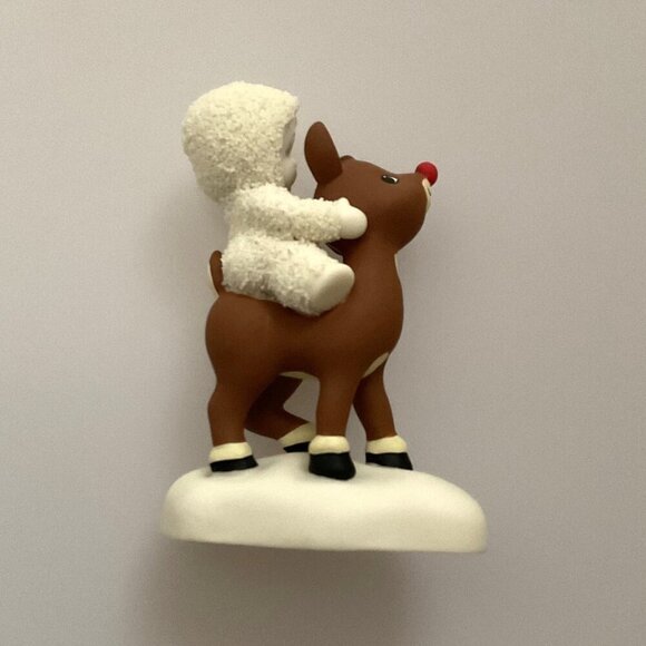 VINTAGE 1992 DEPARTMENT 56 SNOWBABIES "RUDOLPH LIGHTS THE WAY" FIGURINE - Picture 6 of 9